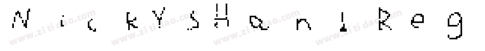 NickysHand Regular字体转换